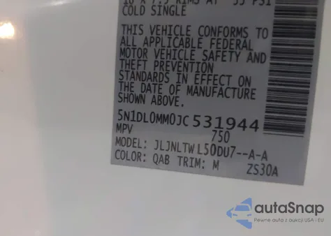 2018 Infiniti Qx60 from USA, damaged, VIN 5N1DL0MM0JC531944